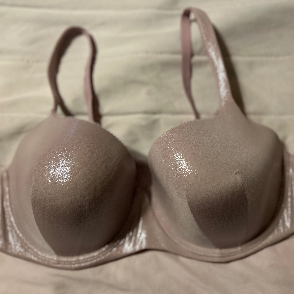 Victoria's Secret Lined Demi Satin Pink 38DD Back Closure Bra